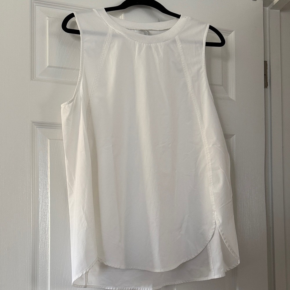 Athleta White Sleeveless Blouse